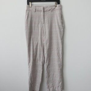 Joie Pants Womens Size 6 Straight High Waisted Crop Plaid Casual Tartan‎ Stretch